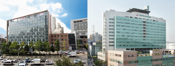 한림대학교 강남성심병원(왼쪽)과 한림대학교 동탄성심병원.