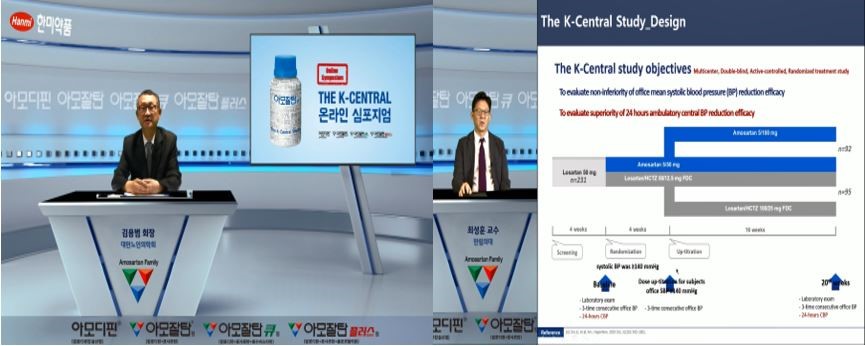 지난달 24일 개최된 한미약품의 온라인 심포지엄 모습.