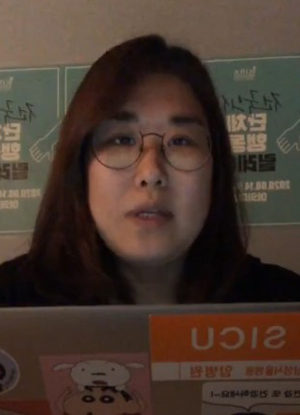 매일 SNS 라이브 방송으로 회원들과 소통하고 있는 대전협 박지현 비대위원장(인스타 라이브 화면 캡쳐)