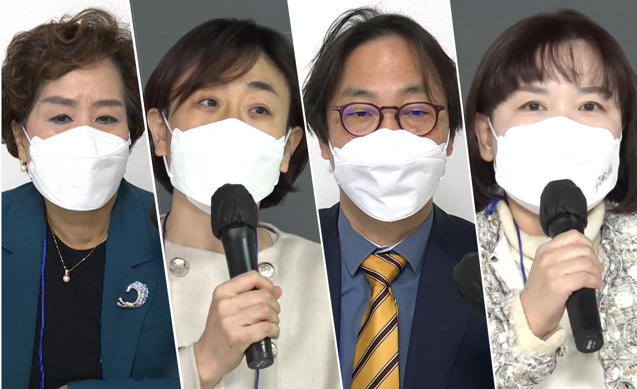 한국의료윤리학회는 지난 27일 온라인으로 추계합동학술대회와 연명의료결정제도 특별심포지엄을 개최했다. 왼쪽부터 국립연명의료기관 조정숙 연명의료관리센터장, 경희의대 박소연 교수, 연세의대 이일학 교수, 경희대 간호대학 이지아 교수.