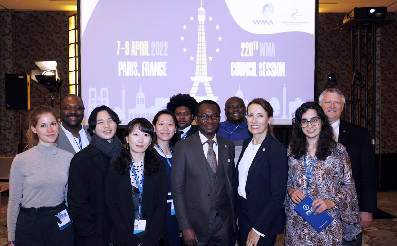대한전공의협의회는 지난 6일부터 9일까지 프랑스 파리에서 열린 JDN meeting과 세계의사회 이사회에 대표단을 파견했다(사진 제공: 대한전공의협의회).