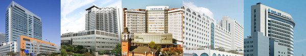 왼쪽부터 가톨릭대 서울성모병원, 삼성서울병원, 서울대병원, 서울아산병원, 세브란스병원.