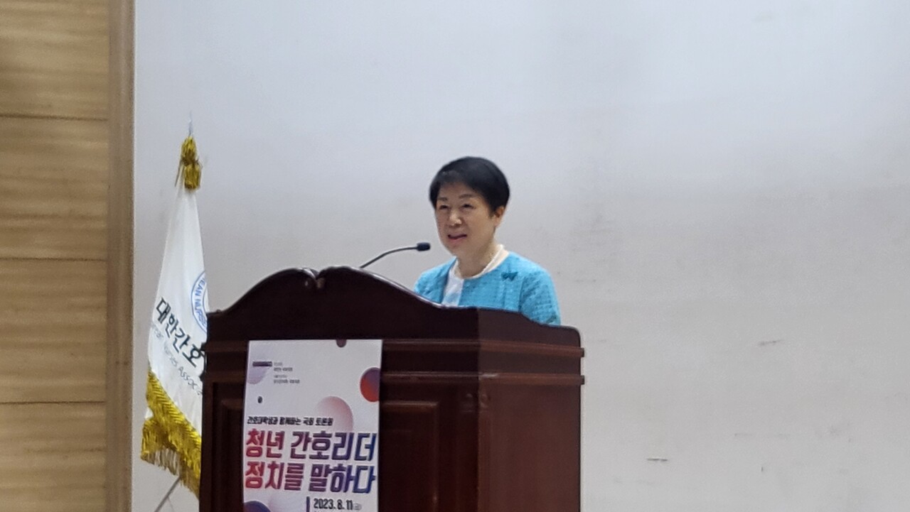 간협 김영경 회장은 간호대생들의 정책 활동을 지원하기 위해 시도별 지부에 지도교수를 위촉하고 자문위원회를 설립했다고 밝혔다(ⓒ청년의사).