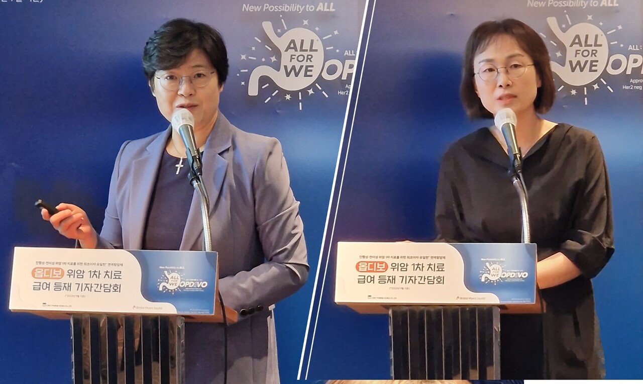 연세암병원 종양내과 라선영 교수(왼쪽)와 서울대병원 병리과 이혜승 교수.