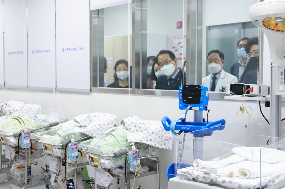 세종충남대병원이 전국 최고 수준 신생아 집중치료 성과를 바탕으로 지역센터를 개소했다(사진 제공: 세종충남대병원).