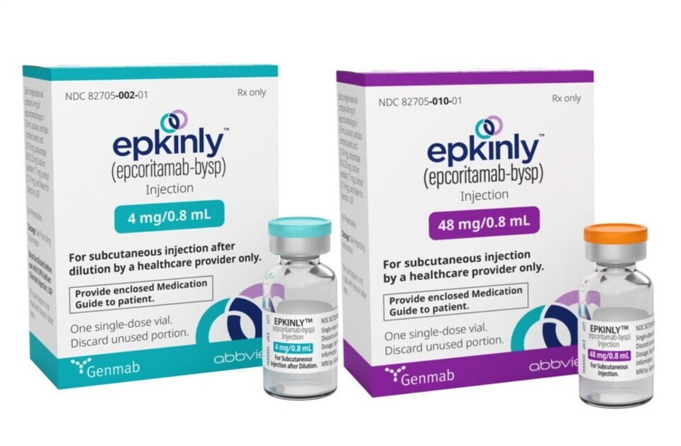 애브비 CD20xCD3 이중특이항체 '엡킨리주(성분명 엡코리타맙)' 제품이미지.