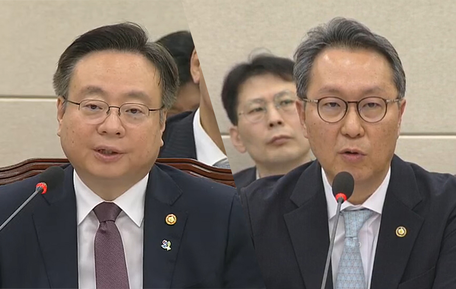 국회에서 보건복지부 조규홍 장관과 박민수 제2차관을 청문회 위증죄로 고발 조치하는 안건이 올랐다.  지난 6월 26일 열린 국회 청문회에서 답변하고 있는 보건복지부 조규홍 장관과 박민수 제2차관(ⓒ청년의사).