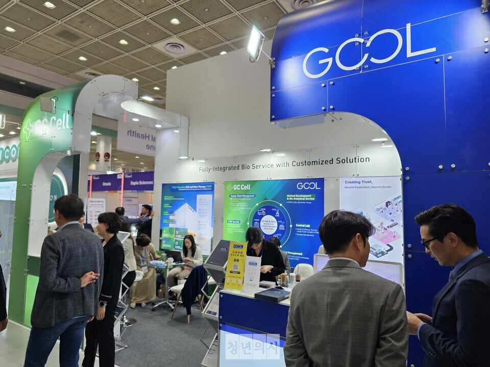 바이오코리아 2024 지씨셀과 지씨씨엘 부스 모습©️.