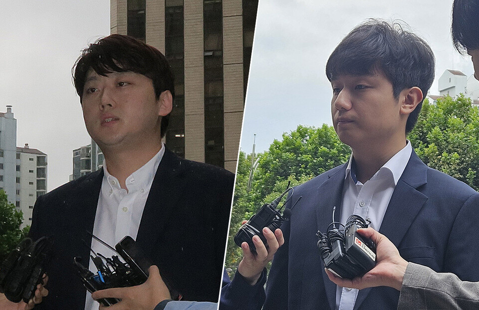 대한전공의협의회 박단 비상대책위원장(왼쪽)은 지난달 21일, 박재일 전 서울대병원 전공의협의회 대표는 5일 서울 마포구 서울경찰청 광역수사단 공공범죄수사대에 출석해 참고인 조사를 받았다(ⓒ청년의사).