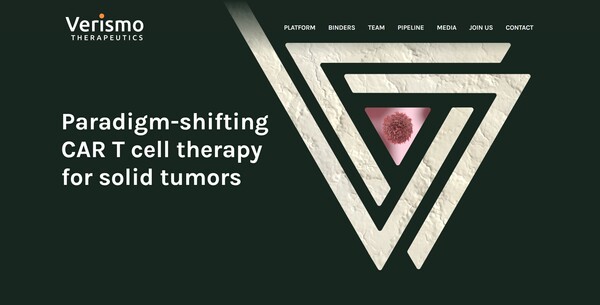 베리스모 테라퓨틱스 홈페이지 화면 갈무리.