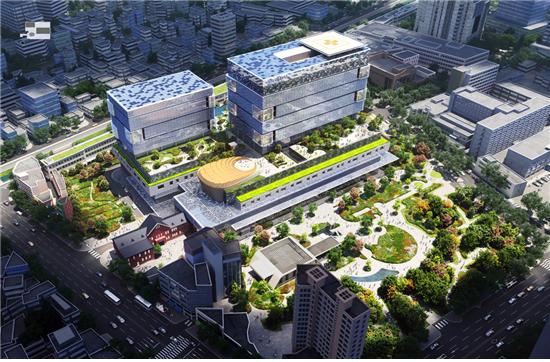 국립중앙의료원 신축‧이전 및 중앙감염병병원 건립사업 설계공모 최종 당선작 조감도(국립의료원 제공).