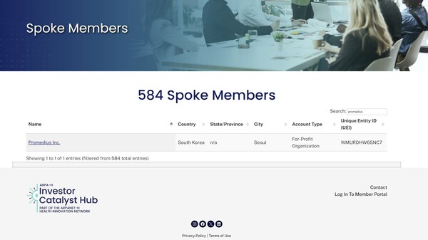 Investor Catalyst Hub 홈페이지 갈무리.