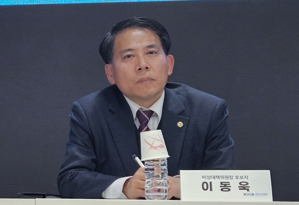 이동욱 후보자는 경기도의사회장으로 협상을 위해서는 투쟁으로 힘을 키워야 한다고 했다(ⓒ청년의사).