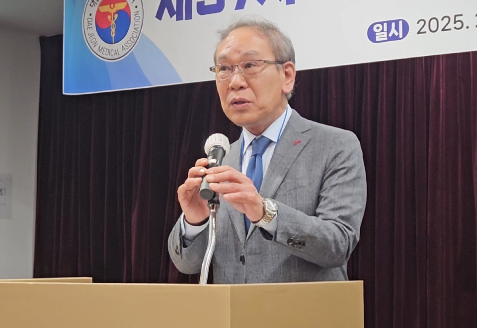 임정혁 대전시의사회장은 의정 갈등 속 의료계 단결과 화합을 강조했다(ⓒ청년의사).