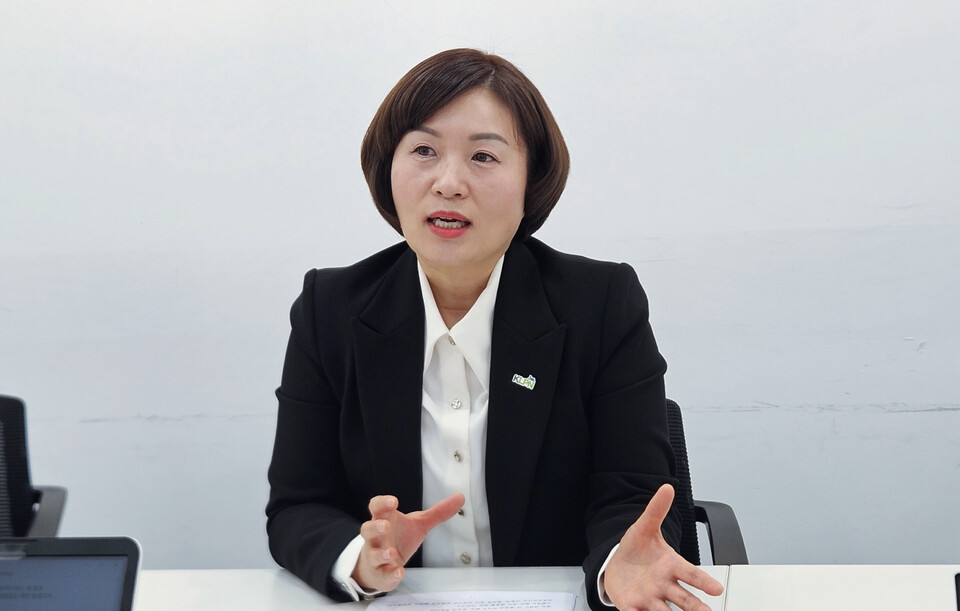 대한간호조무사협회장에 도전하는 이해연 후보는 시도회 중심 조지력 강화와 적극적인 소통을 약속했다(ⓒ청년의사).