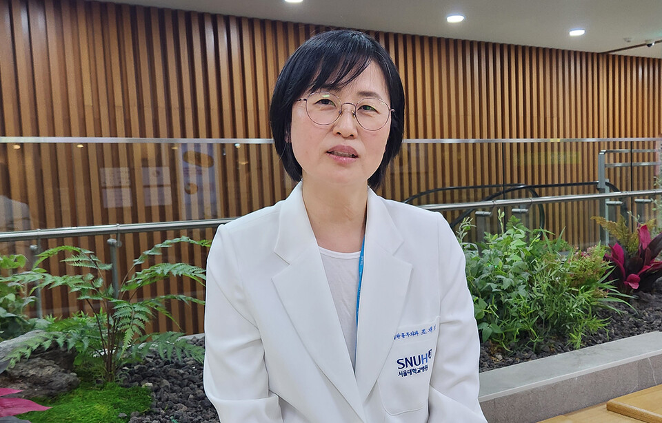 서울대병원 조재희 체외순환사는 청년의사와 인터뷰에서 체외순환사들이 대한간호협회의 전담간호사 제도화 방안을 반대할 수밖에 없는 이유를 설명했다(ⓒ청년의사).