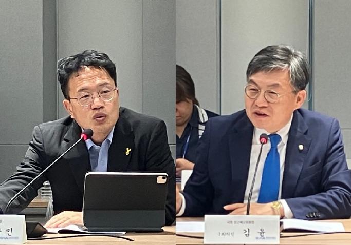 더불어민주당 박주민 의원(왼쪽)과 김윤 의원은 대한의사협회에 계속 대화자고 했다(ⓒ청년의사).