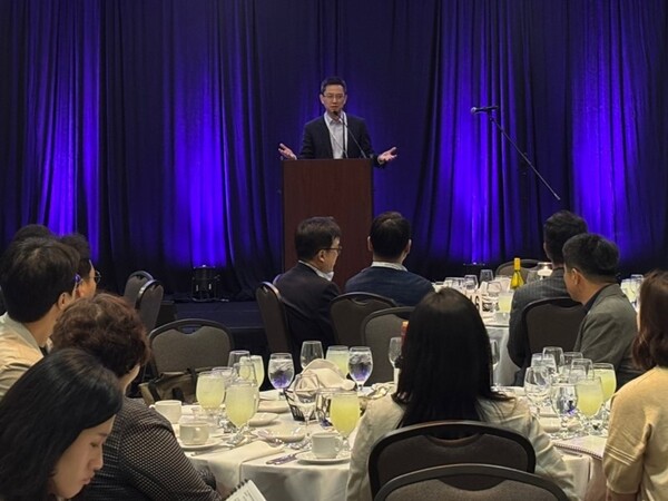 KBASP에서 발표 중인 신수경 GC녹십자 의학본부장