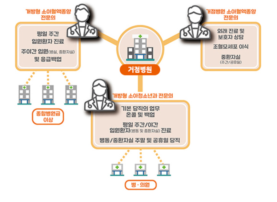 보건복지부의 ‘소아청소년암 진료체계 구축사업’ 지역개방형 모델 