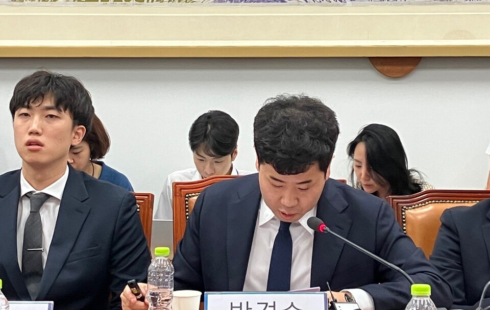 대한전공의협의회 비상대책위원회 박경수 비대위원은 의료정책 결정 시 의료 현장의 목소리를 반영해 달라고 했다(ⓒ청년의사). 